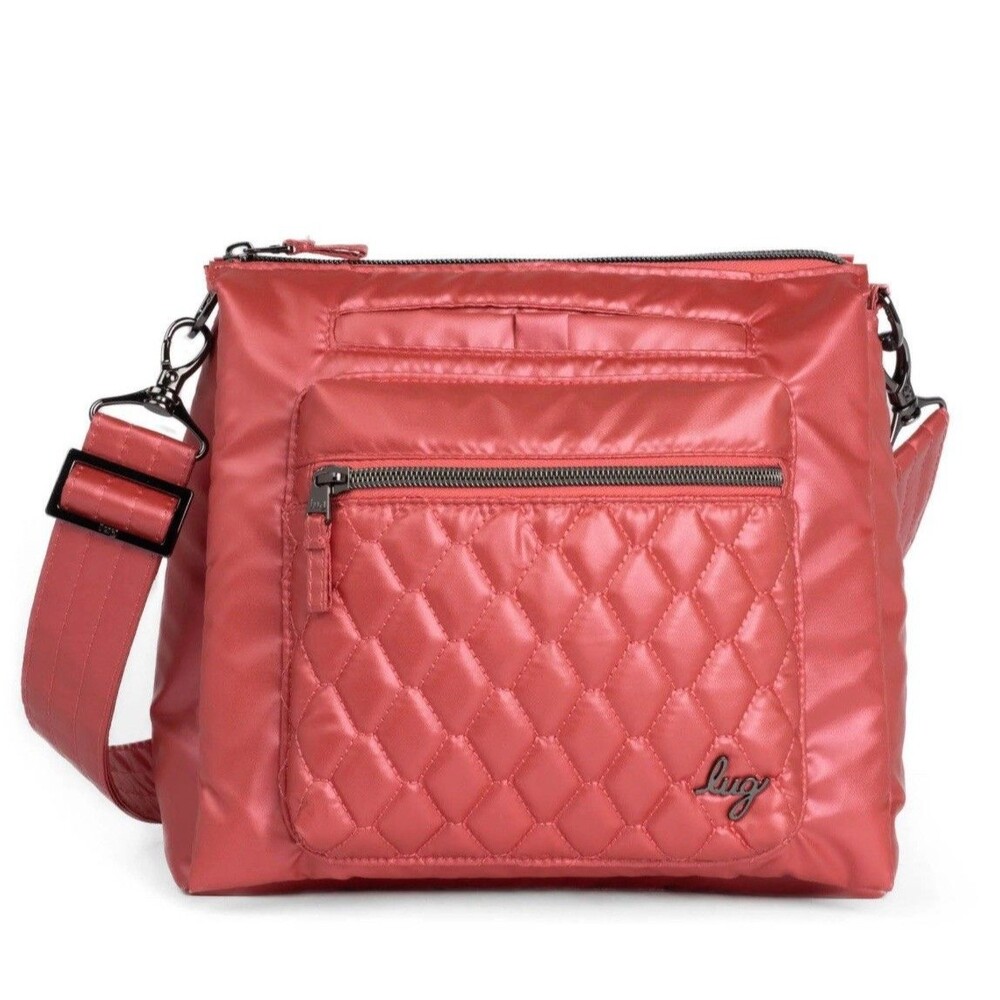 Lug Wander‎ Purse Crossbody Bag Metallic Pink Travel Organizer Tote